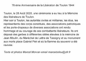 2020 08 26 76 EME TOULON ANNIVERSAIRE DE LA LIBERATION DE TOULON